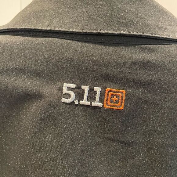 5.11 Tactical Mens Snap Button Up Shirt BlackShort Sleeve Modal Work Wear - Sz L - Picture 5 of 7